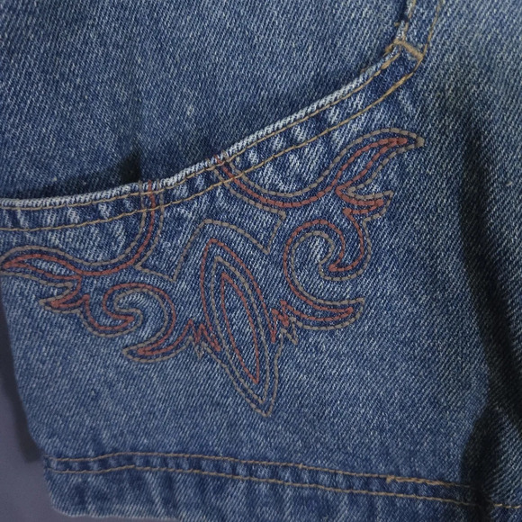 Vtg Carolina Blues Jean Jacket Embroidered Western Rodeo Size Medium 90s Y2K - Picture 3 of 10